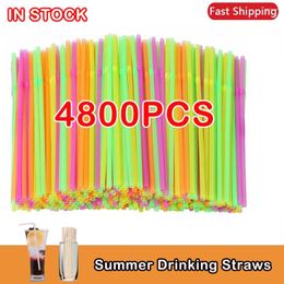 Drinking Straws Kitchen & Plastique Party Tea Bar Beverage Wholesale Black Straw Accessories Colorful Kunststof Milk