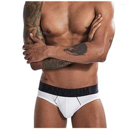 Underpants Men's Letter Print Underwear Contrast Cotton Simple Low Waist Daily Brave Big Pouch Boxer Men Ropa Interior Masculina