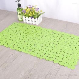 Bath Mats Cobblestone Pattern Anti-skid Rectangular Shower Mat Eco-friendly PVC Household El Supplies Bathroom Foot Pad 70x36cm 1Pc