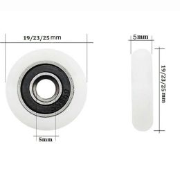 8Pcs Shower Door Roller Runner Wheels Glass Sliding Door Wheel Accessories Replacement Door Pulley 19/23/25mm Wheel Diameter