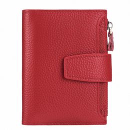 sendefn Fi Women Coin Purse Wallet RFID Blocking Genuine Leather Wallet Zipper Card Holder Mey Bag Short Wallet 5191 v0xv#
