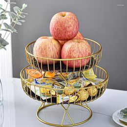 Plates 1Pc Hollowed Out Metal Iron Wire Fruit Basket Tray Cake Holder Sturdy For Kitchen Countertop Table Centerpiece Farmhouse