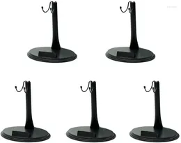 Decorative Plates 5 Pcs Action Figure Stand 1/6 Scale Model 12 Inch Black Holder Support Base Adjustable Bracket For Display U Type