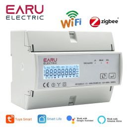 Tuya WiFi ZigBee Three Phase Two-way Bidirectional Energy KWh Metre Monitor Wattmeter Support Modbus RTU 3*85/190V or 230/400VAC