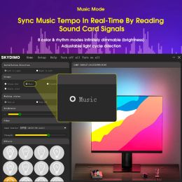 RGB Ambient PC Backlight Monitor Screen Colour Sync Smart Control Strip Light Desktop Screen Game Atmosphere Computer Tape Lamp