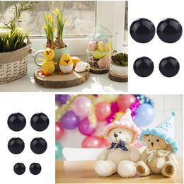 100pcs 10mm Eyeball Doll Accessories Black Plastic Plush Safety Eyes Amigurumi For Toys 5mm 8mm 14mm DIY Funny Toy Eyes Animal