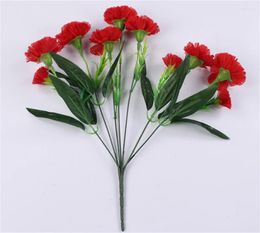 Decorative Flowers 1 Bunch 10 Head Fake Carnation Artificial Plastic Plants Home Party Decoration Wedding Bridal Accessories