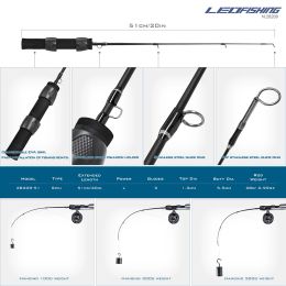 LEO 51cm Ice Fishing Rod Fiberglass Fishing Rod Reel Combo Portable Ultra-short Antiskid Grip Tackle Pesca Fisherman Gear