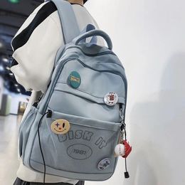 Backpack Fashion Men Women Mesh Travel Badge Waterproof Book Bag Cool Female Laptop Lady Net College Boy Girl Leisure School