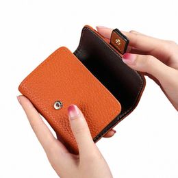 pu Leather Card Holder Multi-Card Slot Bank Id Credit Organ Bag Busin Antimagnetic Wallet Coin Purse Storage Organiser Pouch 81h0#