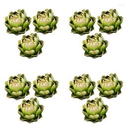 Decorative Flowers 12Pcs Green Artificial Artichoke Plastic Fake Flower For Home Wedding Party Table Decoration