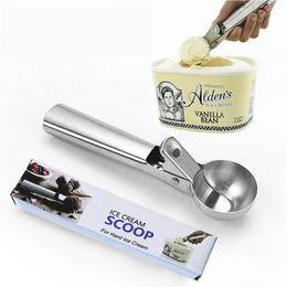 7 Inch Stainless Steel Ice Cream Spoon Ice Hockey Machine Dough Meat Ball Frozen Yogurt Biscuit Watermelon Spoons Tool Z151