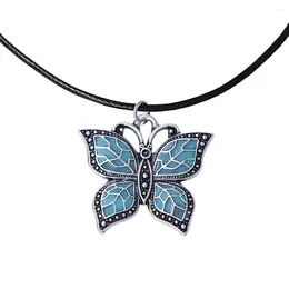 Pendant Necklaces Exquisite Enamel Metallic Butterfly Charm Necklace Symbolises Freedom And Beauty