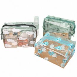 carto Transparent PVC Beauty Cosmetic Bag W Bags Girls Women Travel Organizer Clear Makeup Bag Toiletry Bag Make Up Pouch q0tt#