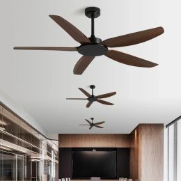 58Inch Black Ceiling Fan DC With Remote Control Americans Industry Commercial use Restaurant Strong Winds No Light Electric Fan