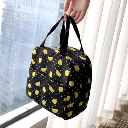 African Women Print Lunch Bags Cooler Reusable Lunch Tote Bag Picnic for Travel Afro Ladies Outdoors Portable Thermal Lunch Box