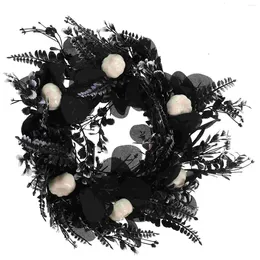 Decorative Flowers Gothic Halloween Decor Pumpkin Wreath Garland