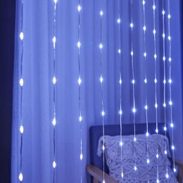 3x1/3x3M LED Curtain Fairy String Flex Wire Lights Garland For Christmas New Year Party Wedding Home Garden Patio Decoration