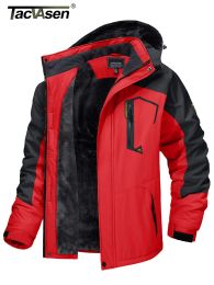 Tacvasen Fleece Lining Mountain Jackets Mens Juking Jukets Outdize Defible Coats Ski Tnowboard Parka Winter Winter Outwear