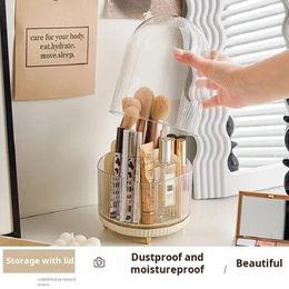 Storage Bottles Desktop Cosmetic Organiser Eyebrow Pencil Holder Eye Shadow Brush Rotating Box Large Capacity Household Compartment Case