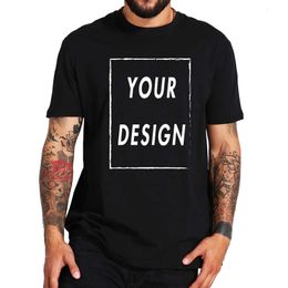 Maymavarty EU Size 100 Cotton Custom T Shirt Make Your Design Text Men Women Print Original Gifts Tshirt 240315