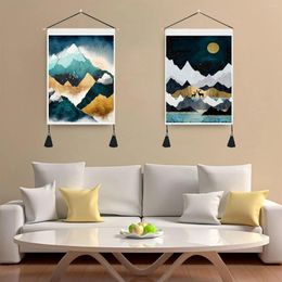 Tapestries 2 Pcs Tapestry Wall Hanging Nature Landscape Home Decor Mountain Bedroom Background