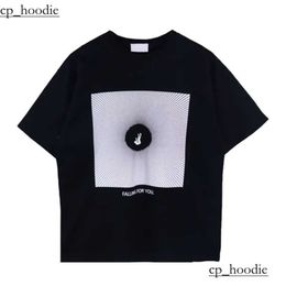 Men's T-shirts Men Women Vintage Heavy Fabric RHUDE BOX PERSPECTIVE Tee Slightly Loose Tops Multicolor Logo Nice Washed 4100