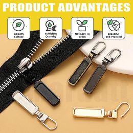 5/10Pcs Zipper Sliders Detachable Zipper Pull Tab Replacement Metal Zipper Handle Repair Kit for Luggage Handbags Zipper Slider
