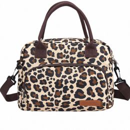 fast Drop Ship Leopard Lunch Box For Women Fi Lunch Bag With Detachable Shoulder Strap Large Lunch Bag For Drinks S2CN#