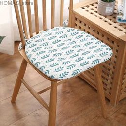 Cushion/Decorative Pillow Breathable Cotton Linen Seat Cushion Horseshoe-shaped Dining Chair Mat With String Office Chair Mat Cartoon Student Stool Pad Y240401