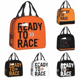 ready To Race Car Motorcycle Lunch Bag Men Women Cooler Thermal Insulated Lunch Boxes for Kids School Children 864U#