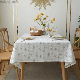 Table Cloth Korean Style Daisy Tassels Cotton Floral TableclothTea Table DecorationRectangle Table Cover For Kitchen Wedding Dining Room Y240401