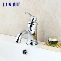 Bathroom Sink Faucets JIENI Chrome Polish Stainless Steel Basin Mixer Vessel Tap Faucet Chinese Teapot Style