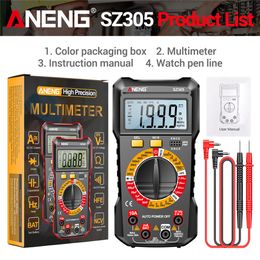 Voltage Resistance Metre Digital Multimeter 1999 Counts Auto-Ranging Votage Current Ohm Test Tool for Diode/hFE Transistor Cheque