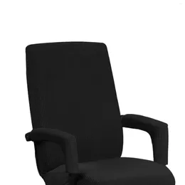 Chair Covers Home Office Computer Full Stretchable Rotate Seat Cover Black L