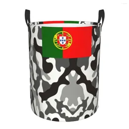 Laundry Bags Flag Of Portugal Hamper Large Storage Basket Portuguesa Patriotic Girls Boys Toy Organiser