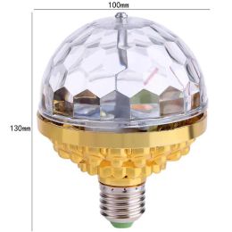 E27 Stage Light Colourful Small Magic Ball Rotating LED Stage Lamp Bulb For DJ Disco Ambient Light