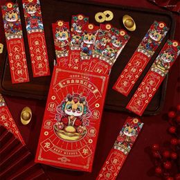 Gift Wrap Dragon Patterns Surprise Blind Boxes Pockets Wish Year Draw Lots Red Envelope Good Luck 2024 Year's