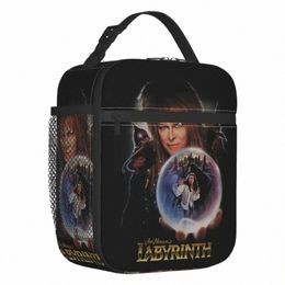 jareth The Goblin King Labyrinth Insulated Lunch Bag for Women Leakproof Fantasy Film Cooler Thermal Lunch Tote Work School p2by#