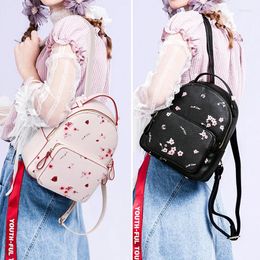 Backpack JUST STAR PU Leather Ladies Double Shoulder Bags High Quality Fashion Flowers Printing Romantic Women's