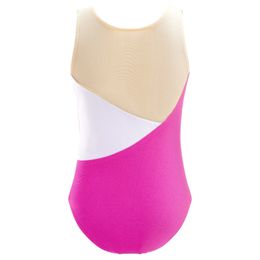 Kids Girls Mesh Splice Sequins Gymnastics Leotard Childs Ballet Tutu Gymnastic Bodysuit Children Figure Skating Dancing Jumpsuit