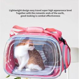 Cat Carriers Experience Ultimate Comfort And Style With Our Transparent Pet Carrier Breathable Space Handbag - The Perfect Solution