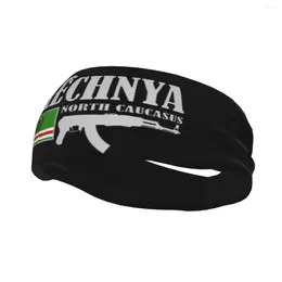 Berets Chechnya Fighter Headband Men Women Non Slip Chechen Flag Moisture Wicking Workout Sweatband For Football