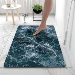Super Absorbent Bathroom Rugs Soft Diatomaceous Earth Bath Shower Mat Quick Drying Toilet Door Foot Floor Mats Non-slip Rug