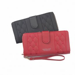 wallets for Women Large Capacity Hasp Zipper Coin Purse Pu Leather Card Holder Multi Card Organiser Cell Phe Wristlet Handbag 81e6#