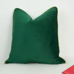 Pillow 3 Colors Velvet Cover Luxury Green Olive With Grass Piping Case Soft No Balling-up Without Stuffing