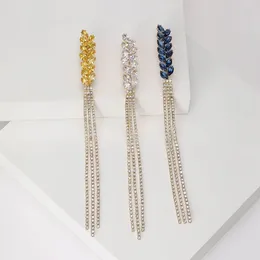 Brooches Trendy Tassel Wheat Ear Women Unisex Rhinestone Plant Clothing Dress Suit Pins Accessories Office Party Daily Jewellery