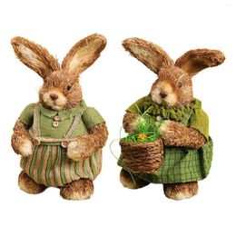 Garden Decorations Statue Decor Tabletop Ornament Cute Easter Figurine For Farmhouse Bookshelf Bedroom Office Home