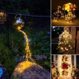 Outdoor Led Solar Lights 2X32m 300LED Solar Fairly String Lights 8mode Copper Wire Waterproof Christmas Decorative Wedding Party