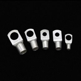 10Pcs SC Type Wire Nose Terminal SC 6 SC10 SC16 Bare Copper Battery Block Lugs Hole ID 6 8 10mm Crimp DTGA Cable End Connector